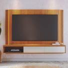 Painel Ripado para TV até 75 Polegadas com LED 2 Portas de Correr Loa Colibri