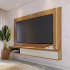Painel Ripado para TV até 75 Polegadas com LED 216,8cmx165cm 2 Portas Loa