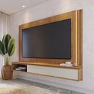 Painel Ripado para TV até 75 Polegadas com LED 216,8cmx165cm 2 Portas Loa Marrom Freijó/Off White Painel Ripado para TV até 75 Polegadas com LED 216,8cmx165cm 2 Portas Loa Marrom Freijó/Off White