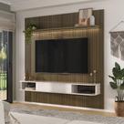 Painel Ripado para TV até 75 Polegadas MDF 182,5cmx183cm Impressão 3D Belluno