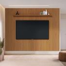 Painel Ripado para TV até 82 Polegadas 100% MDF 300,4cmx240cm 3.0 YesCasa Painel Ripado para TV até 82 Polegadas 100% MDF 300,4cmx240cm 3.0 YesCasa