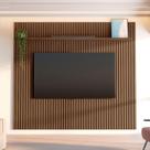 Painel Ripado para TV até 85 Polegadas 100% MDF 230,5cmx250cm Aloe CabeCasa MadeiraOriginals Cedro Painel Ripado para TV até 85 Polegadas 100% MDF 230,5cmx250cm Aloe CabeCasa MadeiraOriginals Cedro