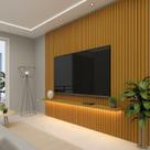 Painel Ripado para TV até 90 Polegadas com LED 100% MDF 280cmx250cm Nobre