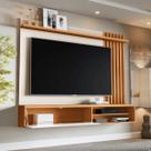 Painel Ripado Para TV Rack Suspenso Sala Nature