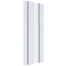 Painel Ripado Poliestireno EspaçoWall Branco 12,2cm x 260cm
