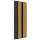 Painel Ripado Poliestireno EspaçoWall Curupixa Black 12,2cm x 260cm