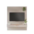 Painel Ripado Riso 182x218cm Com Nicho para Tv até 65" Cor:Off/Cinamomo Painel Ripado Riso 182x218cm Com Nicho para Tv até 65" Cor:Off/Cinamomo