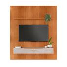 Painel Ripado Riso 2,40cmx2,07cm Candian Nicho Jcm Movelaria Cinamomo Com Off White