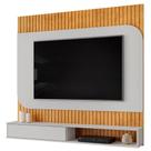 Painel Ripado TV 65 Pol com Bancada Suspensa 150cm Ezra D05 Cedro Bali - Lyam Decor Painel Ripado TV 65 Pol com Bancada Suspensa 150cm Ezra D05 Cedro Bali - Lyam Decor