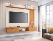 Painel Ripado Tv até 55 1,60m 2 Portas HB Lets Cinamomo / Off White