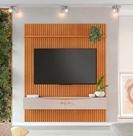 Painel Riso Ripado 2,18x1,82cm Com Nicho JCM Cinamomo/Off
