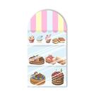 Painel Romano Tecido Veste Fácil Vitrine de Doces Patisserie Quitandas Candy Color 100x200cm