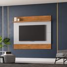 Painel Sala Aruana para Tv até 65 Polegadas 1 Prateleira Naturalle/off White