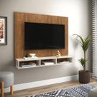 Painel Sala De Estar Estante De Parede P/ TV Até 50" Smart Nicho Decorativo G2 Plus
