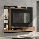 Painel Sala Denver para Tv até 55 Polegadas Led Preto Fosco/cinamomo