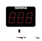 Painel Senha 3 Dígitos de 12 cm Sequencial com Acionador