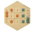 Painel Sensorial Colmeia - Jogo da Velha, da Criando - Brinquedo Educativo de Madeira de Atividades na Parede - Cód. PSCJV