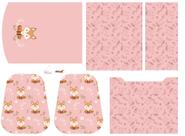 Painel Sintético Doll Lancheira Raposinha Rosa by Ana Campana