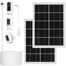 Painel solar iTodos 7W, pacote com 2 cabos USB-C à prova d'água de 3 m