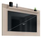Painel Suspenso Aéreo Embutido de Parede Sala De Estar Smart Tv 50 Safira 1,35m Casa D - Offwhite