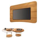 Painel Suspenso Armony Cinamomo com Kit Mesa de Centro Sky Cinamomo - HB Móveis