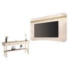 Painel Suspenso Armony Off White Champanhe Com Aparador Vivant Off White Champanhe - Hb Móveis