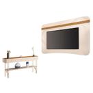 Painel Suspenso Armony Off White Cinamomo com Aparador Vivant Off White Cinamomo - HB Móveis Painel Suspenso Armony Off White Cinamomo com Aparador Vivant Off White Cinamomo - HB Móveis