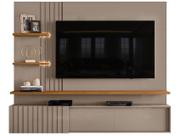 Painel Suspenso com Bancada Para TV até 65" Led 3 Portas Atena Fendi Naturale - Madetec
