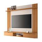 Painel Suspenso Decorativo Solus TV até 70 Pol Ripado MDP/MDF Cinamomo/Off White G26 - HB Móveis