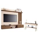 Painel Suspenso Lets Castanho Off White Com Aparador Vivant Off White Castanho - Hb Móveis Painel Suspenso Lets Castanho Off White Com Aparador Vivant Off White Castanho - Hb Móveis