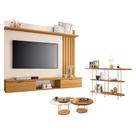 Painel Suspenso Lets Cinamomo Off White com Kit Mesa de Centro Sky e Aparador Infinity Cinamomo - HB Móveis Painel Suspenso Lets Cinamomo Off White com Kit Mesa de Centro Sky e Aparador Infinity Cinamomo - HB Móveis