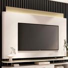 Painel Suspenso Nobre Champanhe Off White - Hb Móveis