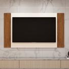 Painel Suspenso para TV até 50 Polegadas 160cmx90cm Fresno Bege Off White/Amendoa