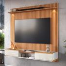 Painel Suspenso River 1.8 Com Rack Bancada Suspensa Atlas 1.8 Até 70 Com Led Lukaliam Móveis
