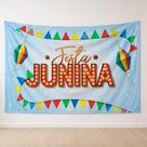 Painel TNT Festa Junina Decoração Junino Bandeirola 1,40m
