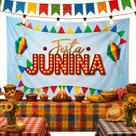 Painel TNT Festa Junina Decoração Junino Bandeirola 1,40m Painel TNT Festa Junina Decoração Junino Bandeirola 1,40m