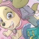 Painel TNT Patrulha Canina Rosa Skye Everest Meninas Decoração Parede Festas