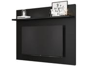 Painel Topázio Preto Acetinado Sala De Estar MoveBrinque