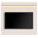 Painel Tucuma Ripado 1.8 com Prateleira e Led Jb Bechara Cor Off White Painel Tucuma Ripado 1.8 com Prateleira e Led Jb Bechara Cor Off White
