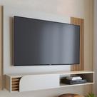 Painel TV 60 Pol e Bancada Suspensa Madrid Off White/Freijó C05 - Mpozenato
