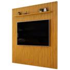 Painel TV 75 Pol 250cm Suspenso Ripado Noah D04 Cedro - Mpozenato Painel TV 75 Pol 250cm Suspenso Ripado Noah D04 Cedro - Mpozenato