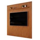 Painel TV 75 Pol 250cm Suspenso Ripado Noah D04 Freijó - Mpozenato Painel TV 75 Pol 250cm Suspenso Ripado Noah D04 Freijó - Mpozenato