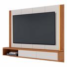 Painel TV 75 Pol e Bancada Suspensa Trento Off White/Freijó C05 - Mpozenato Painel TV 75 Pol e Bancada Suspensa Trento Off White/Freijó C05 - Mpozenato