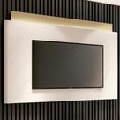 Painel Tv 85 Pol 208cm com Led Turin Off/Champanhe H01 - Mpozenato