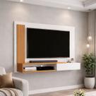 Painel TV até 50 Polegadas Math Branco Nature MJM Casa dos móveis