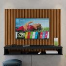 Painel Tv Até 50 Polegadas Nicho Decorativo Prateleira Inferior Suspenso Parede Quarto Sala Estar Exclusivo - RPM Móveis