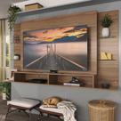 Painel TV até 60" com prateleiras de vidro Nairóbi Multimóveis Madeirado Painel TV até 60" com prateleiras de vidro Nairóbi Multimóveis Madeirado