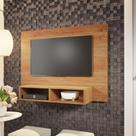 Painel Tv Jazz P/TV ate 43 Polegadas C/ Nicho Apartamento - Mel