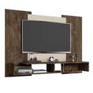 Painel TV Mônaco Cambel Castanho Off White 800198 Sala