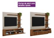 Painel TV Ripado 65 Polegadas Freijó Off White Painel TV Ripado 65 Polegadas Freijó Off White